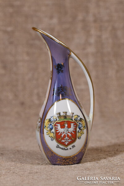 Gerold Porzellan porcelán kancsó Frankfurt címerével Németország 1960–1970-es évek