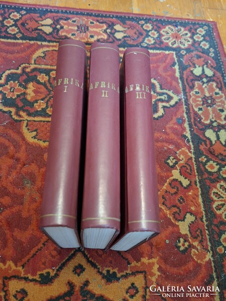 1954-HANZELKA-ZIKMUND : AFRICA IN THE WORLD OF DREAMS AND IN REALITY I-III. -LEATHER-MŰVELT NÉP first edition