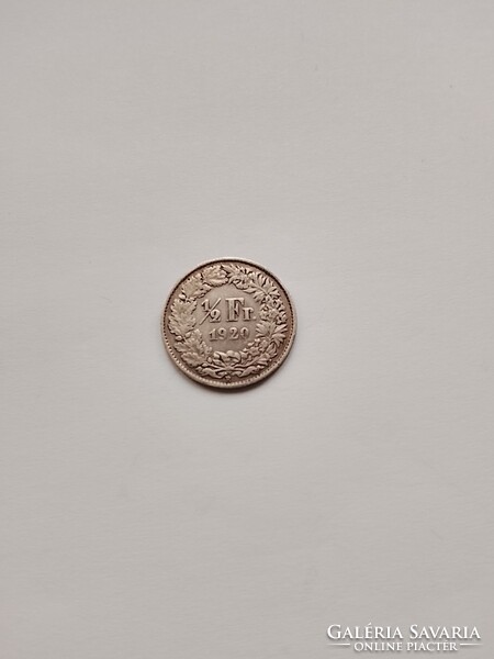 1/2 Frank 1920 ezüst 0.825