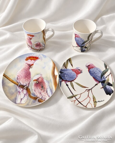 Maxwell & Williams Birds of Australia porcelánkészlet, Eric Shepherd ausztrál madárillusztrációival
