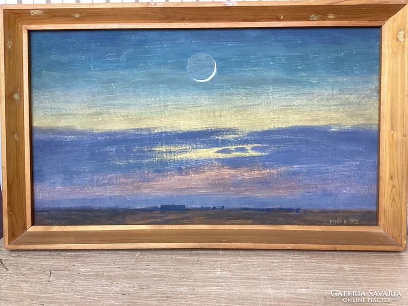 Péter Erdős (1938 - 2024), painting titled New Moon.