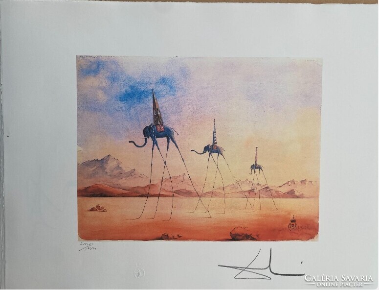 Salvador Dalí - Elefántok és zsiráfok