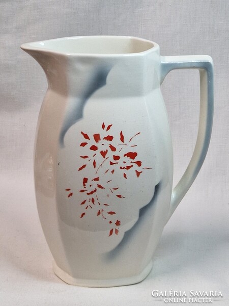 Old Granite Kispest Large Signet Jug in Good Condition, 23 cm tall